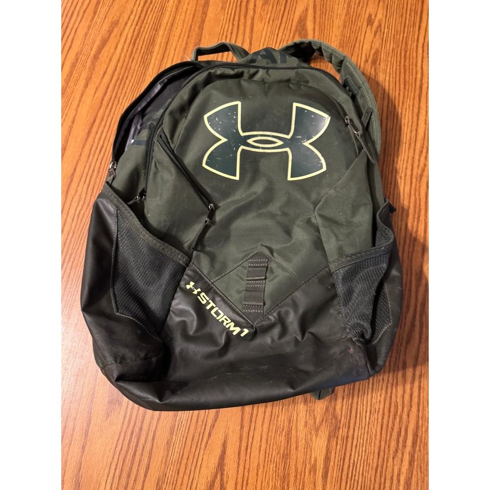 Under Armour Storm 1 Backpack Olive Green Black Water Resistant Sport Bag